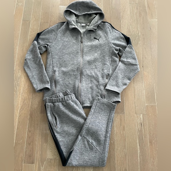 Puma Other - Puma Gray Athletic Sweatsuit Set – Hoodie & Joggers – Size X-Large
